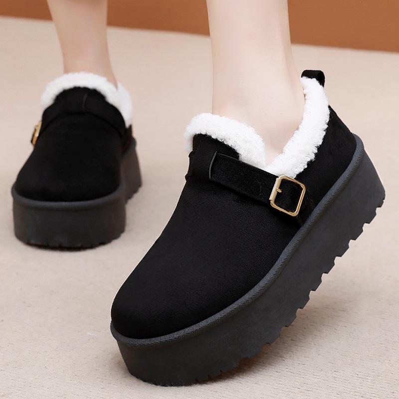 Women's fashion warm arch support thick sole soft elastic comfortable shock absorption waterproof non-slip leisure snow boots cotton shoes