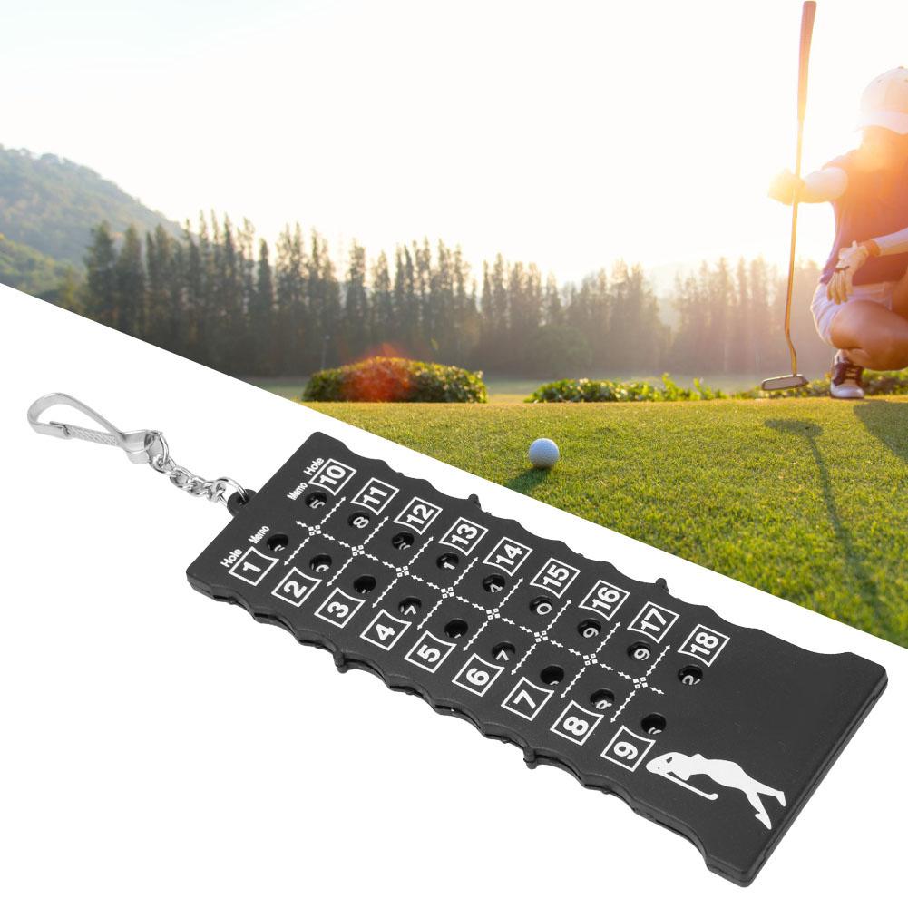 ABS Plastic Portable Strip Type 18 Holes Golf Scoreboard Score Counter Training Practice Competition Accessory(Black