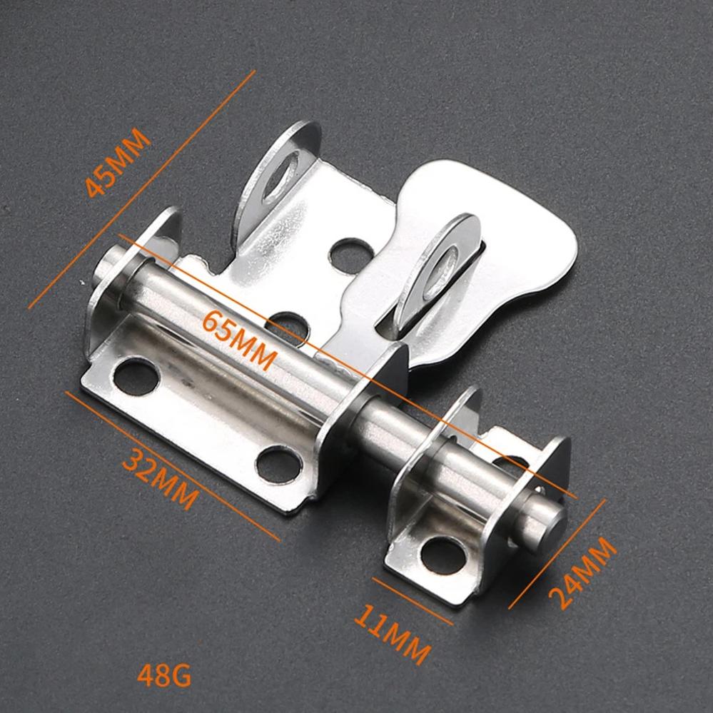 1 Set Door Latch Solid Sliding Bolts Hasp Home Hardware Gate Safety Toilet Door Lock Home Accessories