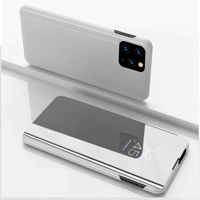 Pouzdro na telefon s plnou ochranou, zrcadlovým flipovým držákem pro iPhone 16 17 Air 15 14 Plus 13 12 11 17 Pro Max 7 8 16E, nárazuvzdorný zadní kryt