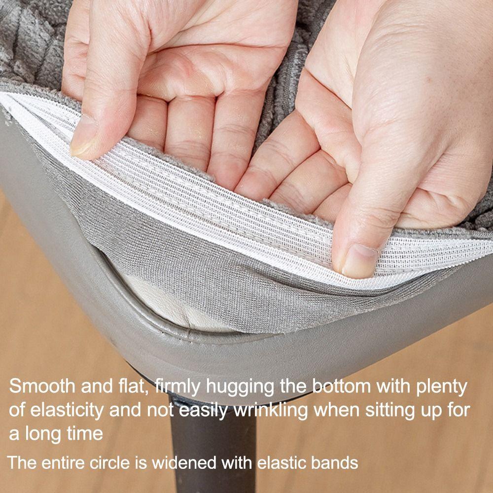 Washable Leaf Pattern Curved Chair Cover Soft Stretchable Dining Chair Cover Removable Elastic Band Seat Protectors Home Decor