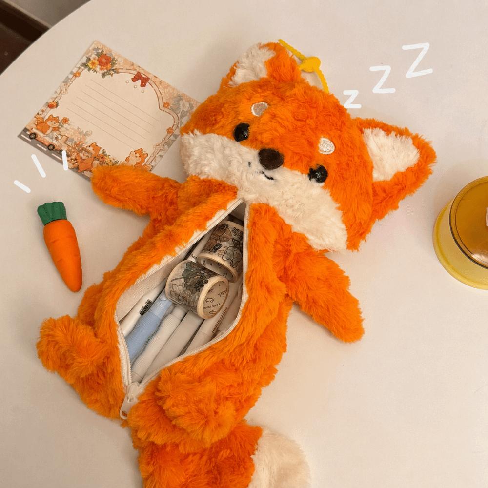 Plush Pen Bag Fox Doll Stationery Organizer High Quality Stationery Bag  Back To School Gift