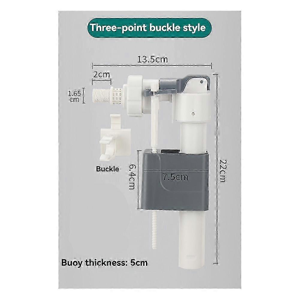 In-Wall Bathroom Water Tank Fitting with G3/8inch Hanging Toilet Water Valve Accessory