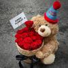 Geburtstagsstrauß: Duftende Seifenblume, Teddybär & Puppe für Freundin oder beste Freundin