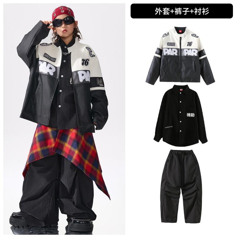Kinder Street Dance Trendige Kleidung Jungen Hip-Hop Stil Hiphop Performance Kleidung Mädchen Fried Street Cooles Hübsches Anzug Kinder Schlagzeug