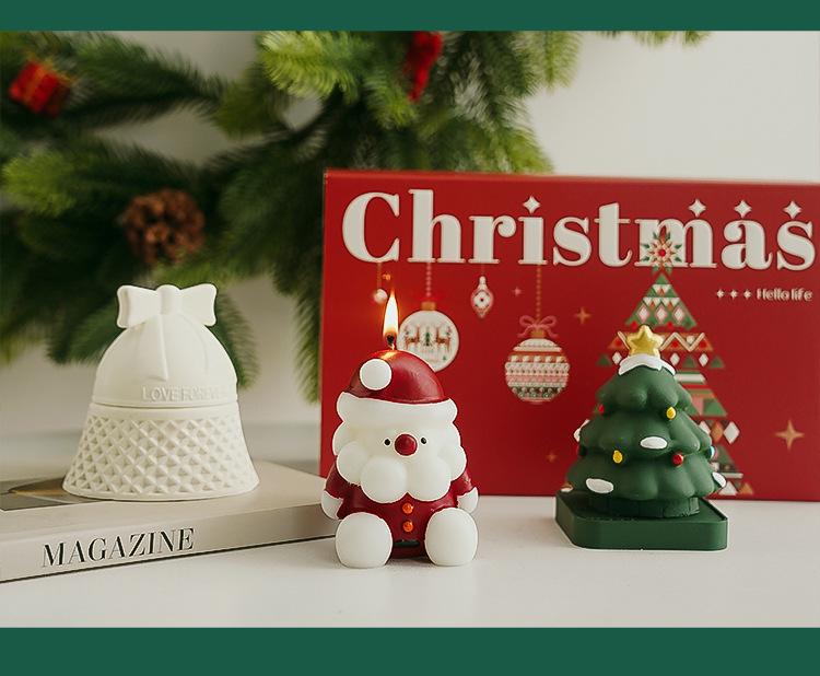 Christmas Scented Candle Set: Handmade Fragrance Ornaments for Festive Atmosphere and Gift-Giving