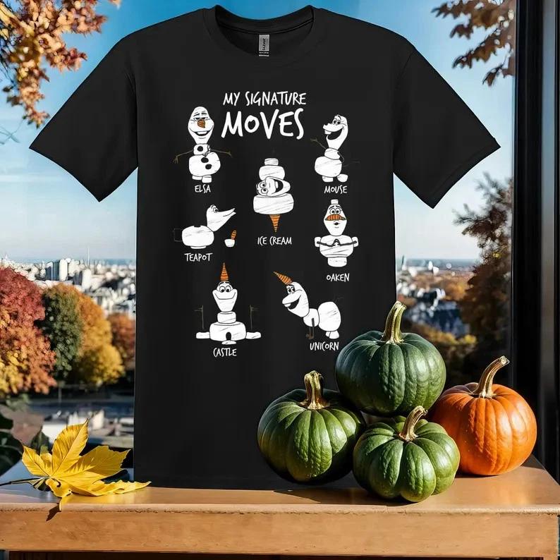 Frozen 2 Olaf My Signature Moves Black TShirt S