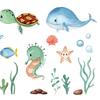 2 Sheets Non Slip Bathtub Stickers Cute Ocean Creature Sticker Self Adhesive Bath Tub