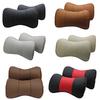 Genuine Leather Car Neck and Headrest Pillow - Customizable LOGO Available
