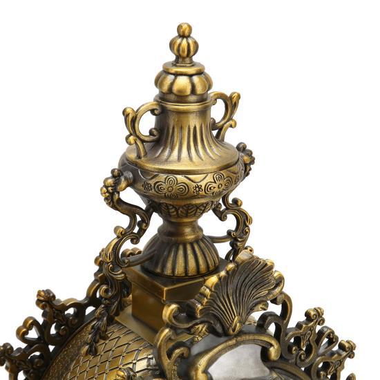 European Vintage Table Clocks Semi Mechanical Quartz Movement Metal Desk Clock for Homes Offices Hotels Markets