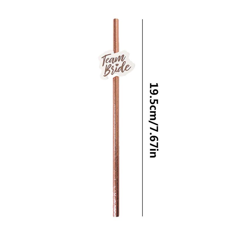 New Bride Team Straws Bachelorette Party Rose Gold Straws Decoration Bridal Shower Wedding Party Supplies Set Of 10 Night Party