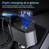 120W Wired Retractable Car Charger 4 In 1 Type-C Lightning Super Fast Charging Adapter for IPhone Huawei Xiaomi PD USB Cable