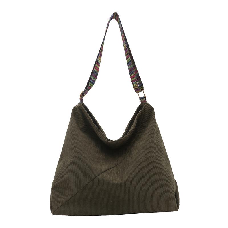 Lässiger Wind Reise-Rucksack Frühling und Sommer große Kapazität literarische Entspannung Achseltasche Samt Tragetasche