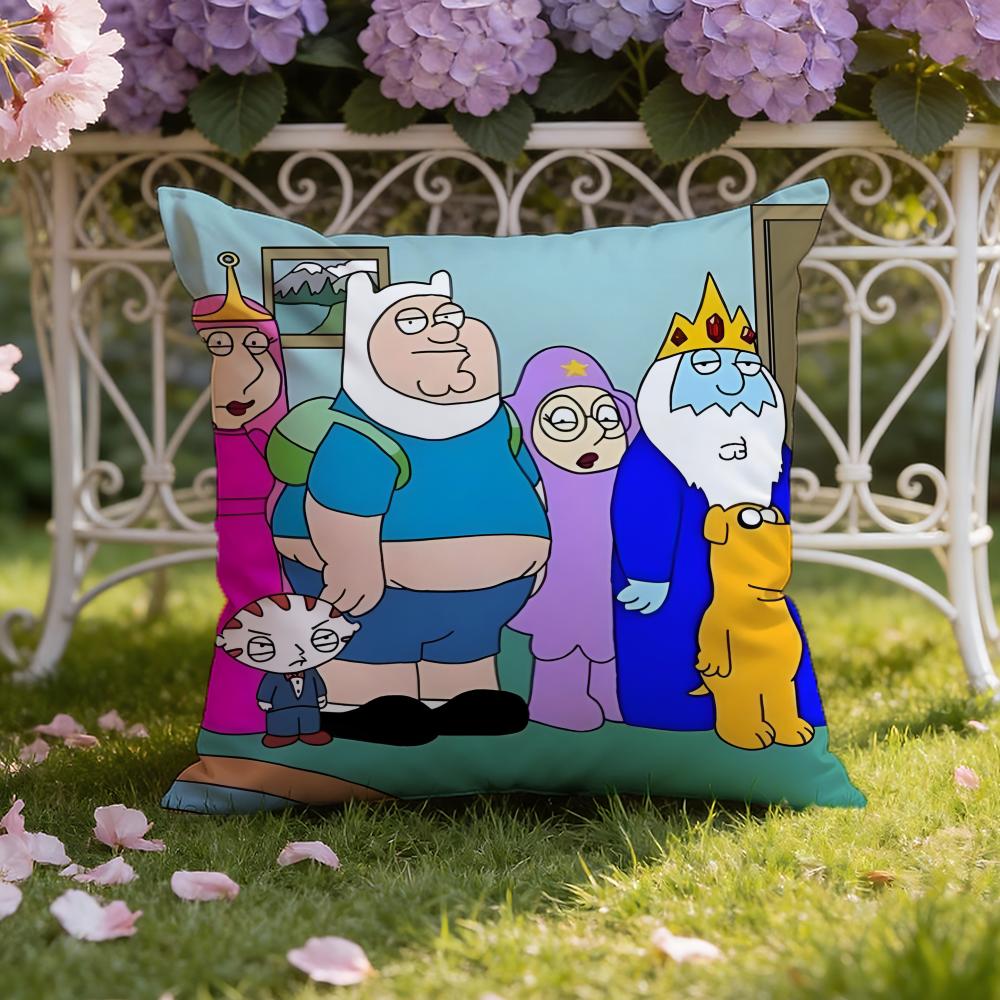 Hot Anime F-Family GuyS Cushion Cover Home & Car Dual-Scene Pillow Cover: Reversible for Premium Comfort