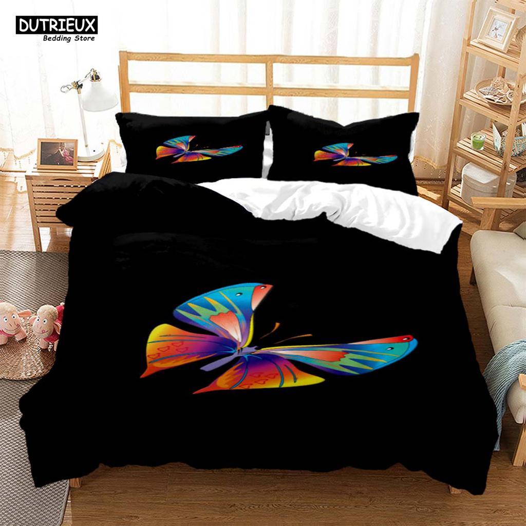 Simple And Atmospheric Butterfly Printed Bedding Soft And Comfortable Comforter Bedding Sets Complete Size Customizable