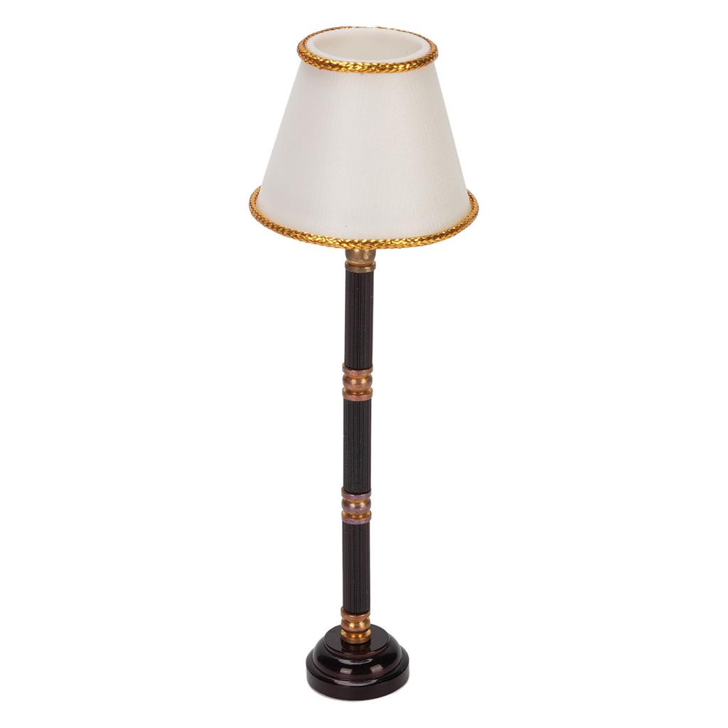 1:12 Scale Dollhouse Table Lamp LED Light Switch Miniature Desk Light Ornament for Dollhouse