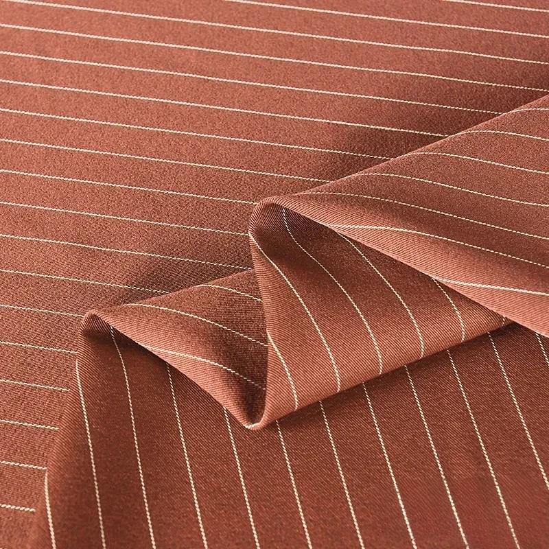 100x150cm Fine Stripe Fabric Spring Summer Fashion Skirts Suits Cloth Apparel Sewing Fabric Polyester Rayon Spandex Material