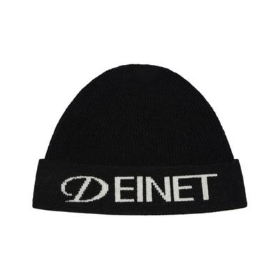 DEINET SIGNATURE DEINET LOGO DZIANINOWA CZAPKA BEANIE w KOLORZE CZARNYM