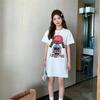 New Slimming Summer Fashionable Casual Simple Versatile Loose Mid-length Short-sleeved T-shirt Dress