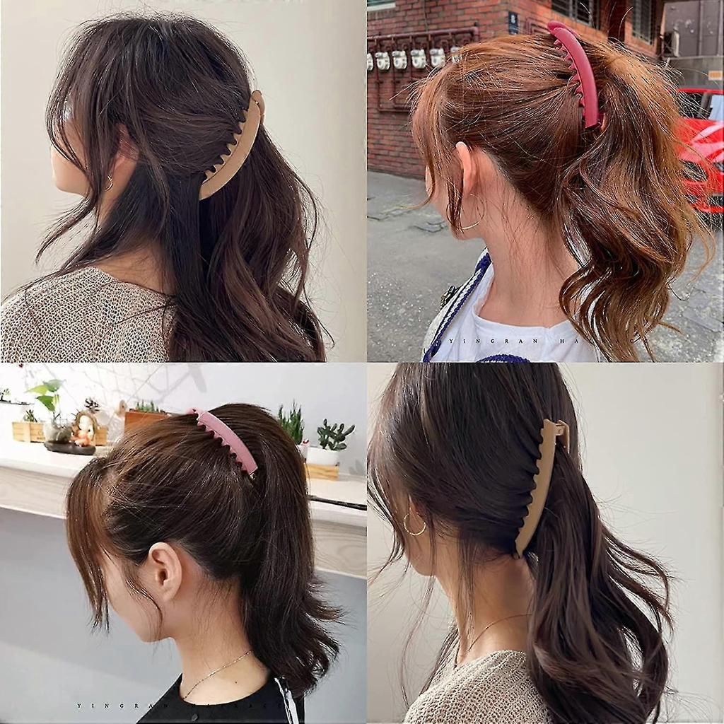 6 Pieces Large Hair Clips Banana Barrettes Fish Clips For Long Hair Comb Fish