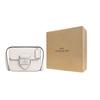 Coach 18 Solid Color Logo Flap Snap Multifunctional Pocket Leather Square Shoulder Crossbody Bag Women bags Glacier-White CL416-SVHA