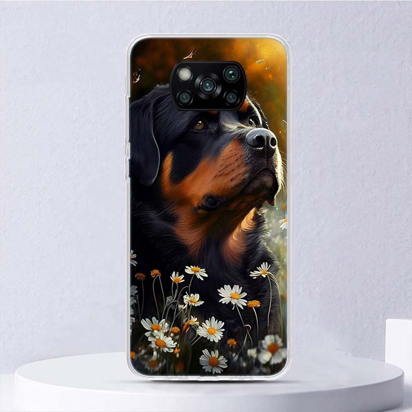 Rottweiler Dog Rottie Soft Case For Xiaomi Poco X7 X6 X5 X4 X3 Nfc F7 Ultra F6 F5 Pro Phone Cover F4 Gt F3 M5S M4 M3 M5 M6 Coque