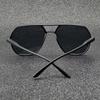 Mens Pilot Aviator Black Sunglasses Protection Shades Polarized Sunglasses