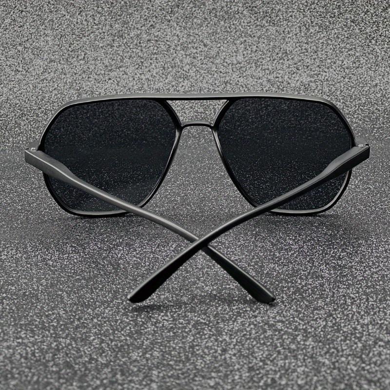 Mens Pilot Aviator Black Sunglasses Protection Shades Polarized Sunglasses