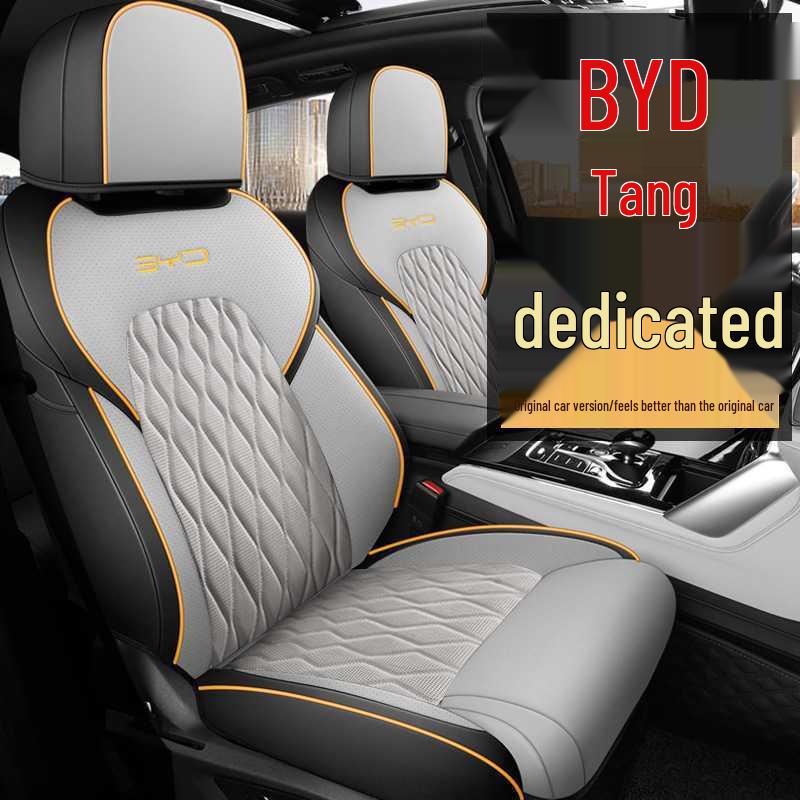 Customized BYD Tang Car Seat Cushion, Perforated Leather, 5/6/7-Seater, All-Season Use