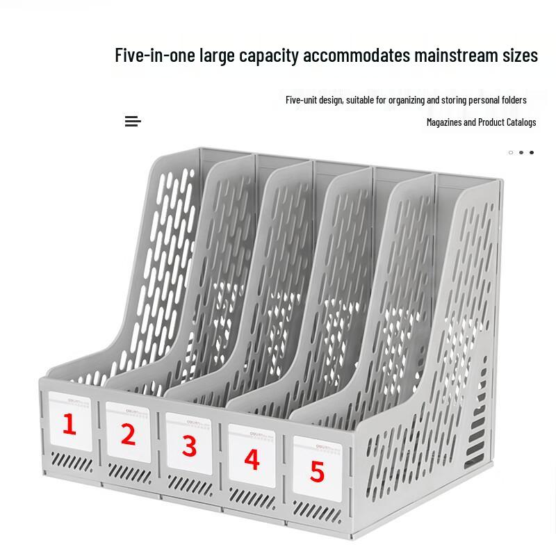 Deli 5-Tier Metal Mesh Desktop File Organizer
