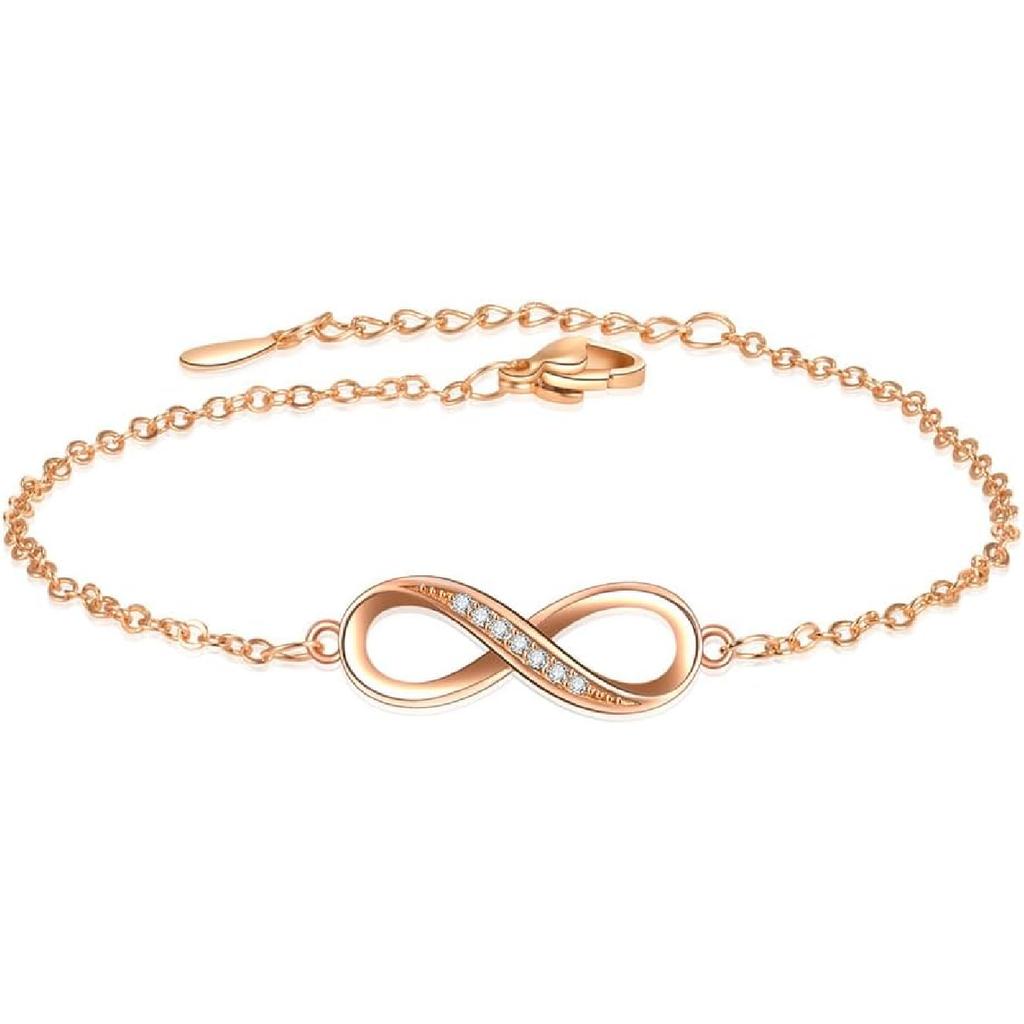 kelistom 925 Sterling Silver Bracelets for Women Teens, Love Heart Charm Chain Bracelet Bangle Fashion Jewelry Gifts