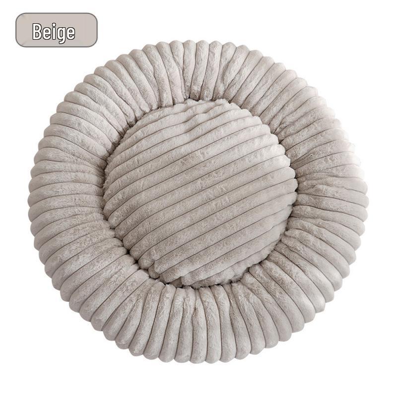 Cross-Border Faux Fur Pet Nest: Warm Round Bed for Dogs & Cats