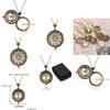 Vintage Magnifying Tree Pendant Necklace With Alloy Material For Stylish Women And Men