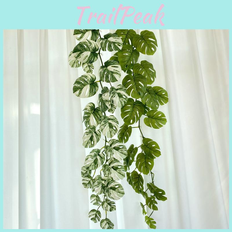 Künstliche Monstera Deliciosa 120cm Grünes Blatt Wandbehang Für Innendekor