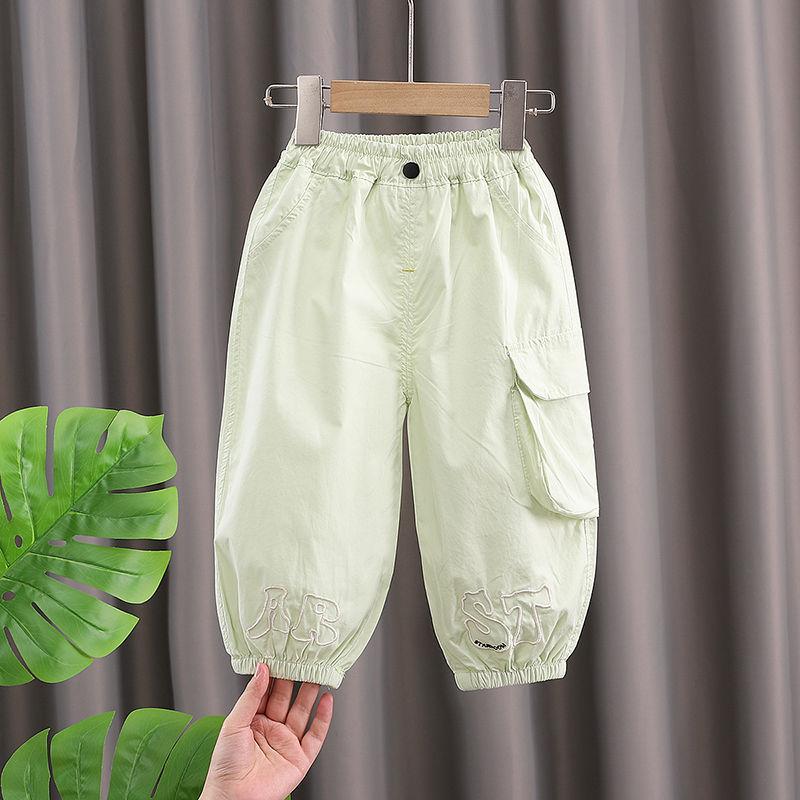 

Рабочие брюки для девочек, летние тонкие повседневные спортивные брюки, брюки с защитой от комаров для маленьких девочек, летние брюки для верхней одежды 100