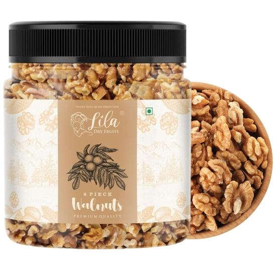 LILA DRY FRUITS Walnuts Without Shell 250 Grams Walnut Grade-8pcs Akhrot