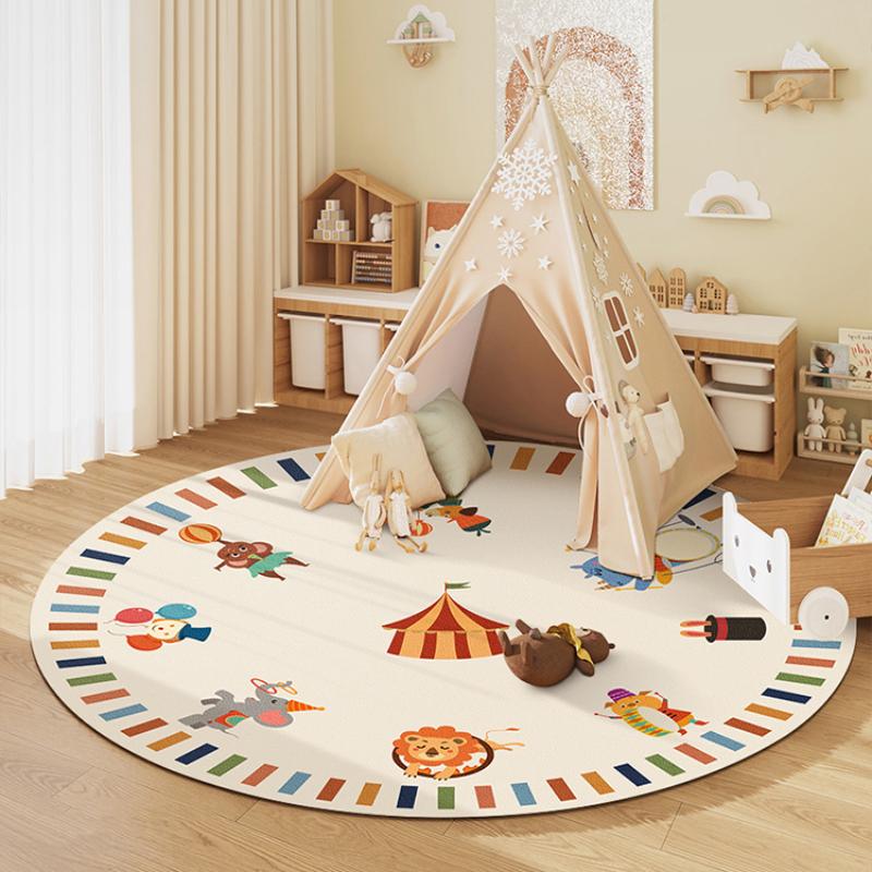 Runder Tiermodularer Teppich Kinderzimmer Lesen Neue Teppiche Schlafzimmer Nachttisch Sofa Couchtisch Wasserdicht Rutschfester Teppich