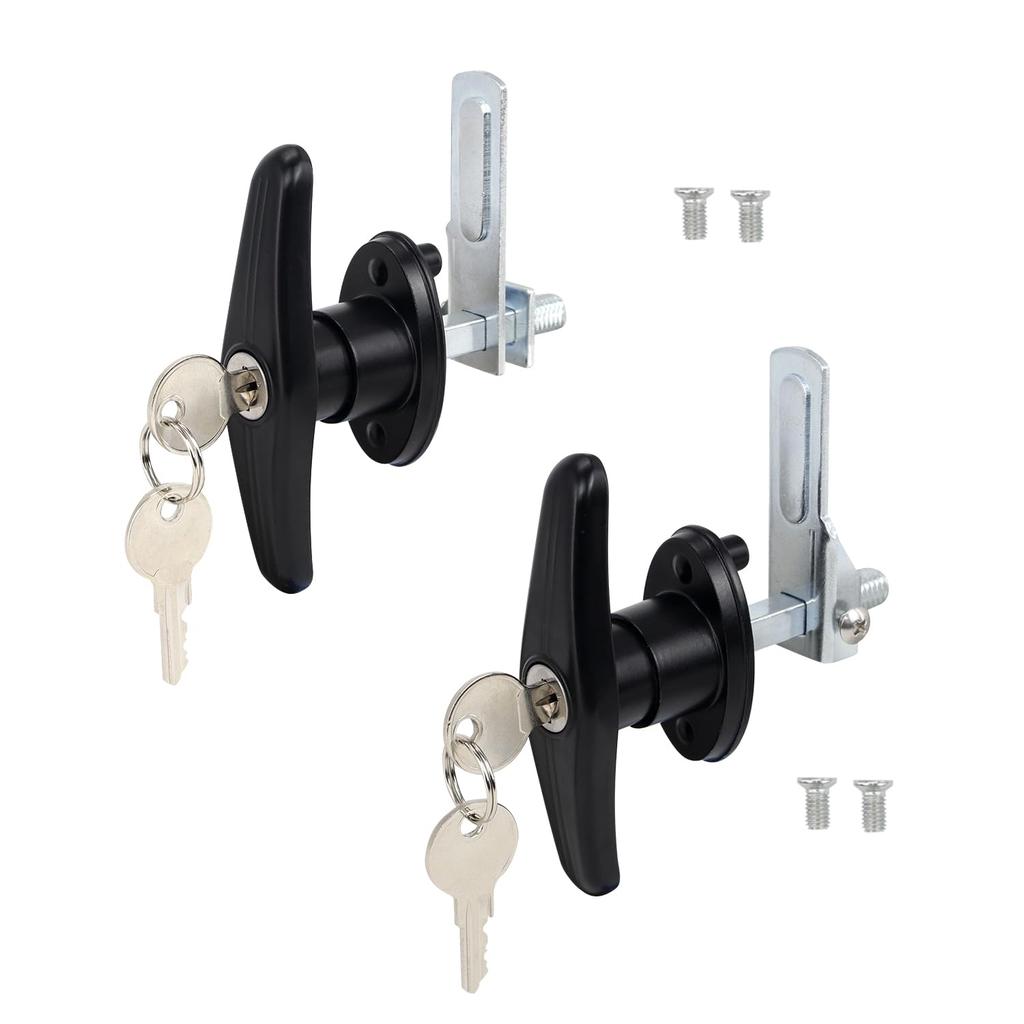 Left Right Lock Set - 2 Lock Bodies, 4 Keys, 4 Screws, 2 Wheel Locks - Aluminum Alloy - Universal Key System - Adjustable Cam