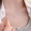 Cui Yan S925 Sterling Silver Irregular Flower Necklace for Women, Korean Style Clavicle Chain, Spring/Summer Collection.