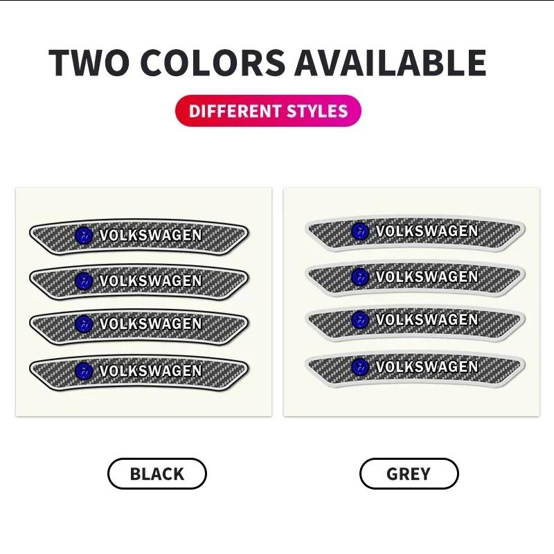 For Volkswagen VW 4PCS Car Wheel Hub Rim Decor Stickers Auto Accessories For Volkswagen VW Jetta Polo T4 T5 T6 Sharan Touareg Go
