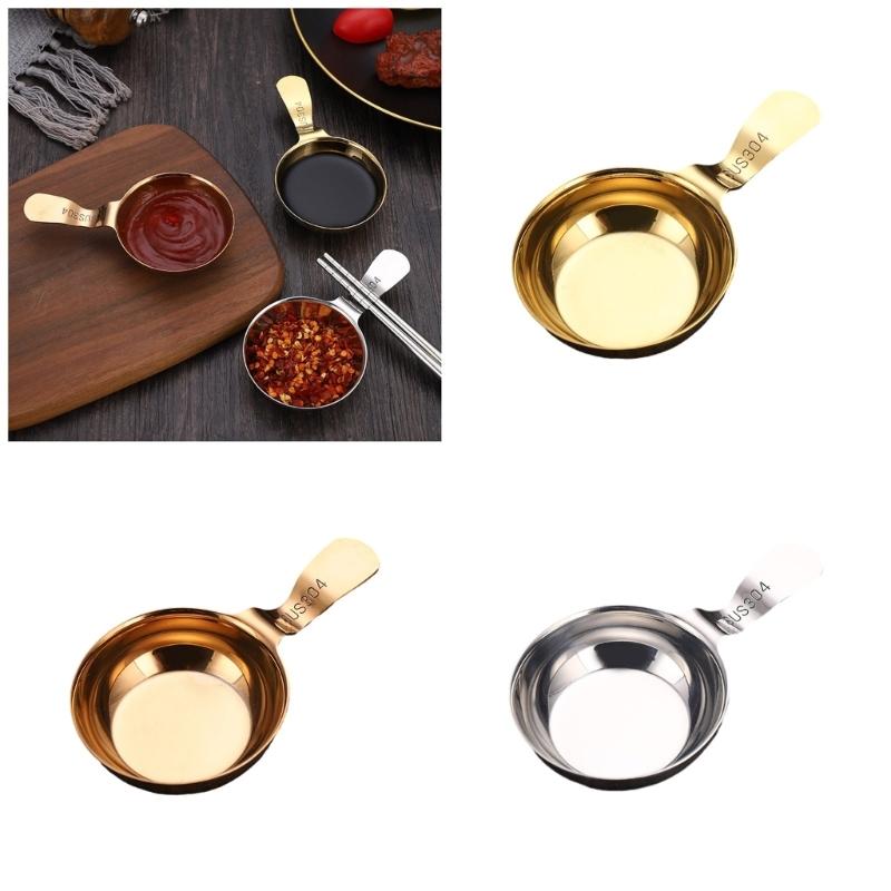 Plat à Sauce Multifonction en Acier Inoxydable Assiette à Condiments Élégante en Acier Inoxydable Bols à Apéritifs Pour les Passionnés de Cuisine