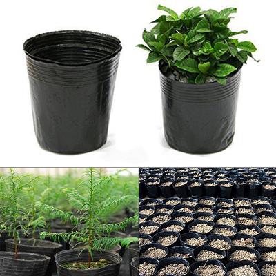 100pcs Garden Black Plastic Thicken Breathable Nutritional Plant Garden Black Plastic Thicken Breathable
