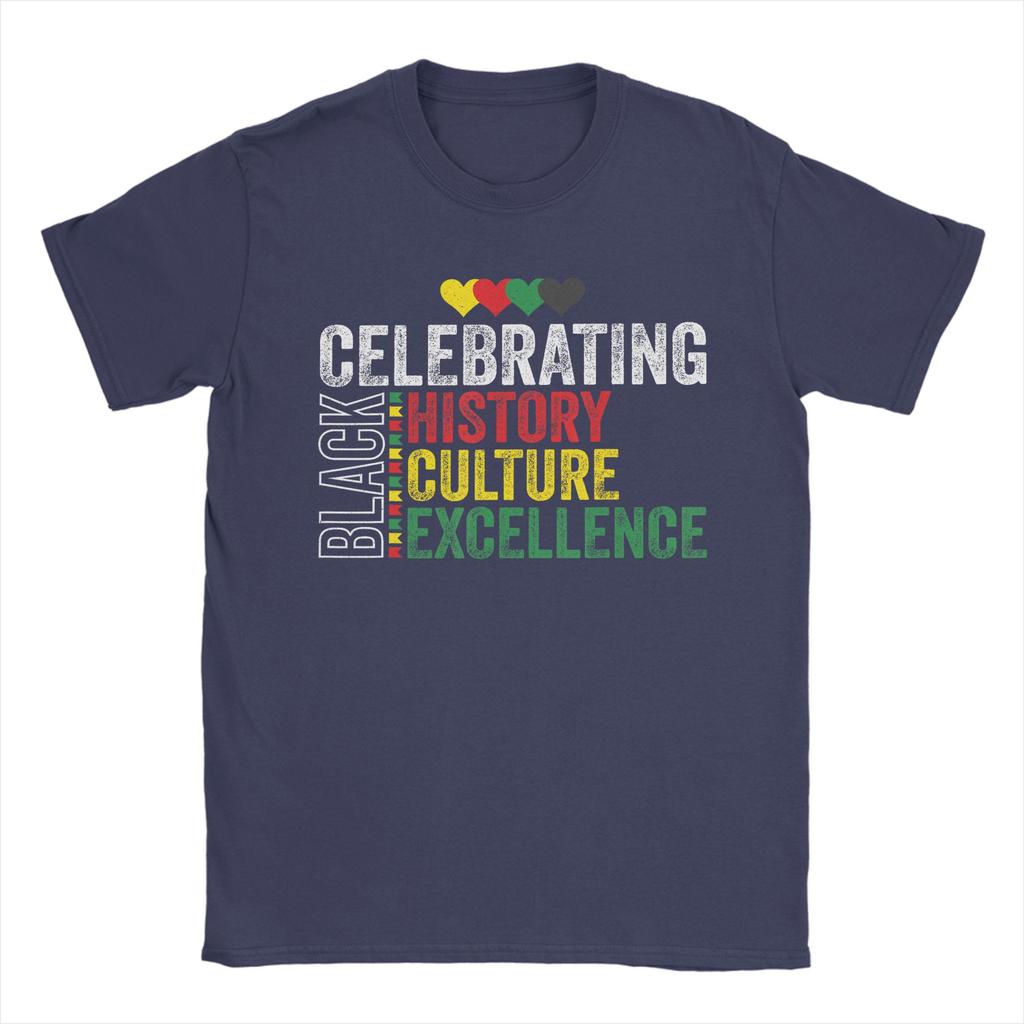 Celebrating Black History Month Afro African TShirt Summer Trendy Cool TShirts Couple 100 Cotton Short Sleeve Vintage Tops