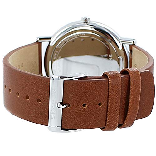 Skagen Men's Signatur Watch in Gray and Brown Leather (SKW6578)