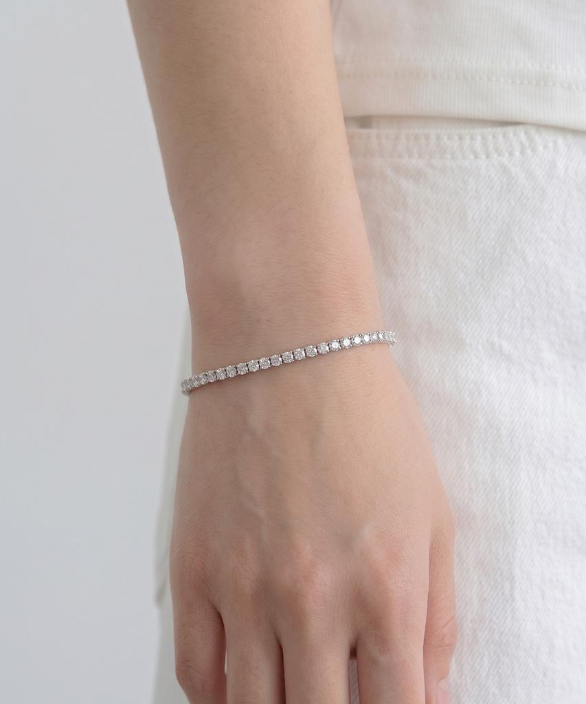 Dieuamour Essential Cubic Square Tennis Bracelet