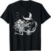 Funny Mermaid Skeleton Halloween Costume Women Girls Kids T-Shirt
