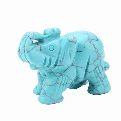 2 Zoll Natürlicher Jade Geschnitzter Elefant Kristallfigur Heimdekoration Einrichtungsgegenstand (# 01)