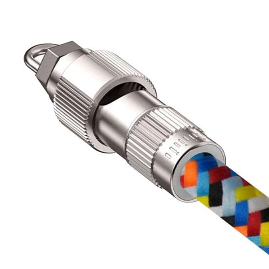 USB Cable Multi Charging Cord PD 60W Fast Charging Data Cable 2-in-1 for Apple Type C Devices Phone Hanging Rope Charging Cable Data Transfer