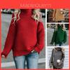 Luxuriously Soft Women Winter Warm Turtleneck Chunky Knitted Sweater For Cozy Comfort