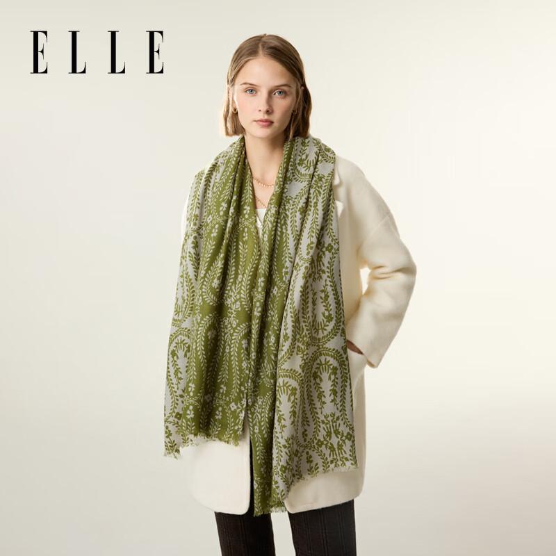 ELLE Women's 100% Pure Wool Scarf & Shawl Gift Box